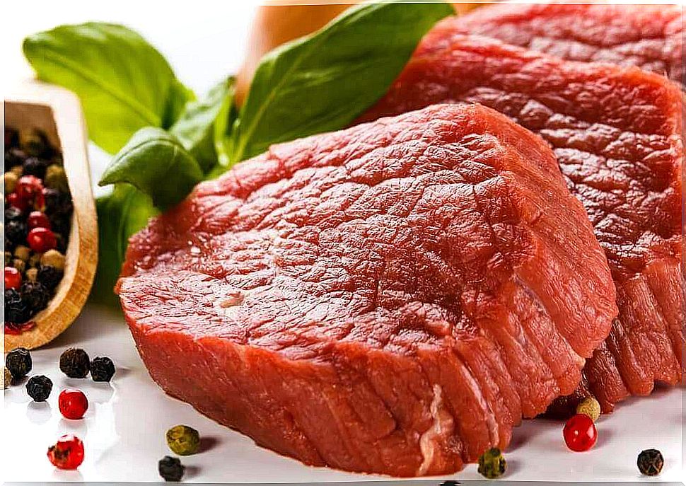 One way to add iron to your blood is to eat meat of animal origin.