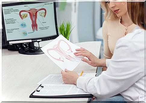 woman checking ovarian cysts