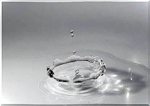 a drop of water dripped