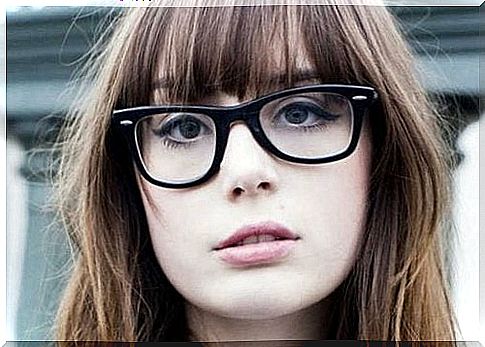 glasses on the girl